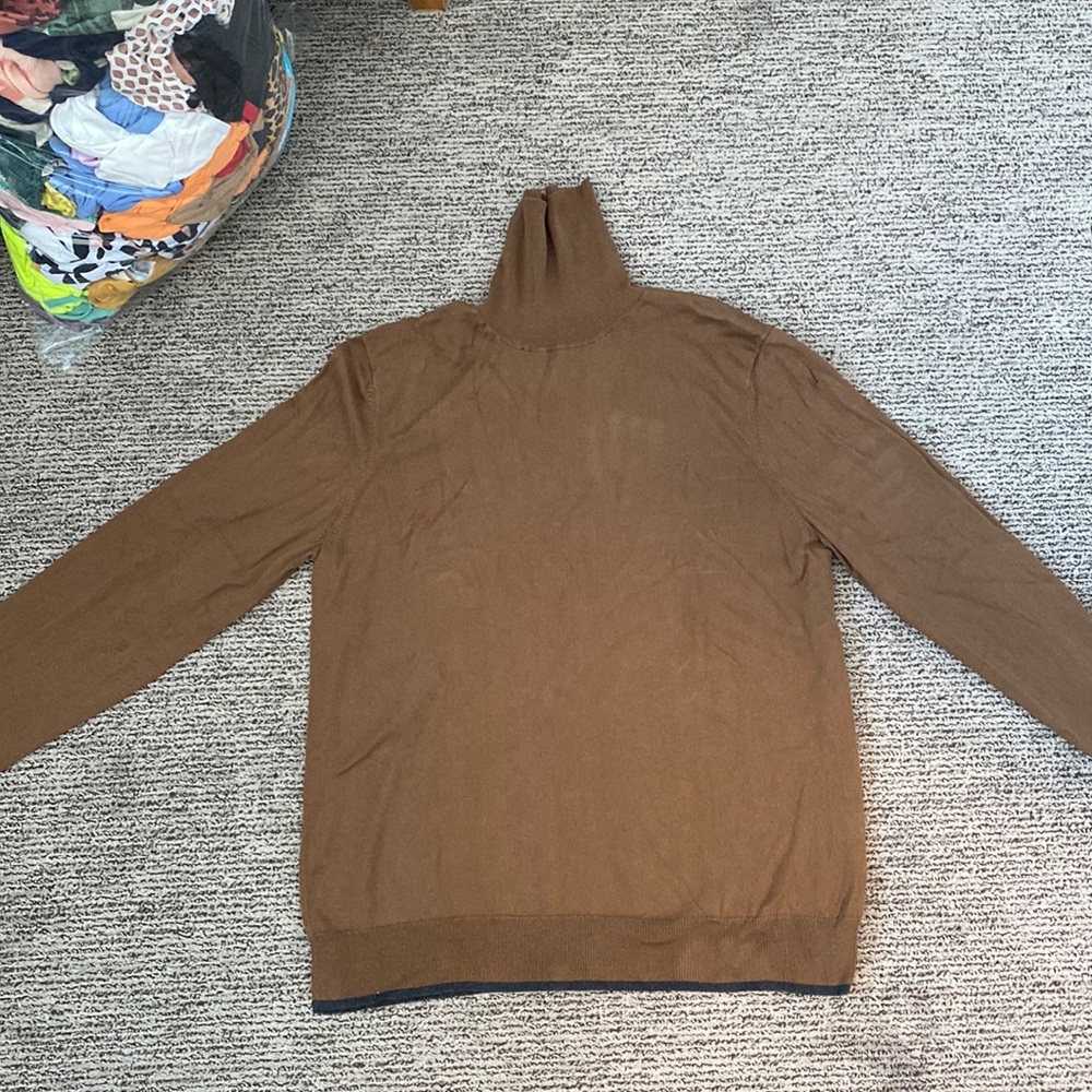 Mens brown turtle neck